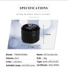 FRANCHESKA nail polish glue Galaxy 5D cat's eye glue Barbie glue Japanese box cat's eye glue UV magic cat eye glue product thumbnail 2