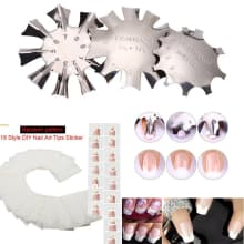 Nail Art Tools Set French nail art plastic steel plate model 18 French sticker crystal nail making templates product thumbnail 9