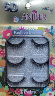 Anjieer Fashion Eyelash 3pairs 6D product thumbnail 2