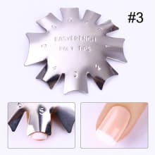 Nail Art Tools Set French nail art plastic steel plate model 18 French sticker crystal nail making templates product thumbnail 4