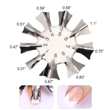 Nail Art Tools Set French nail art plastic steel plate model 18 French sticker crystal nail making templates product thumbnail 12