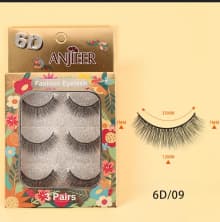 Anjieer Fashion Eyelash 3pairs 6D product thumbnail 6