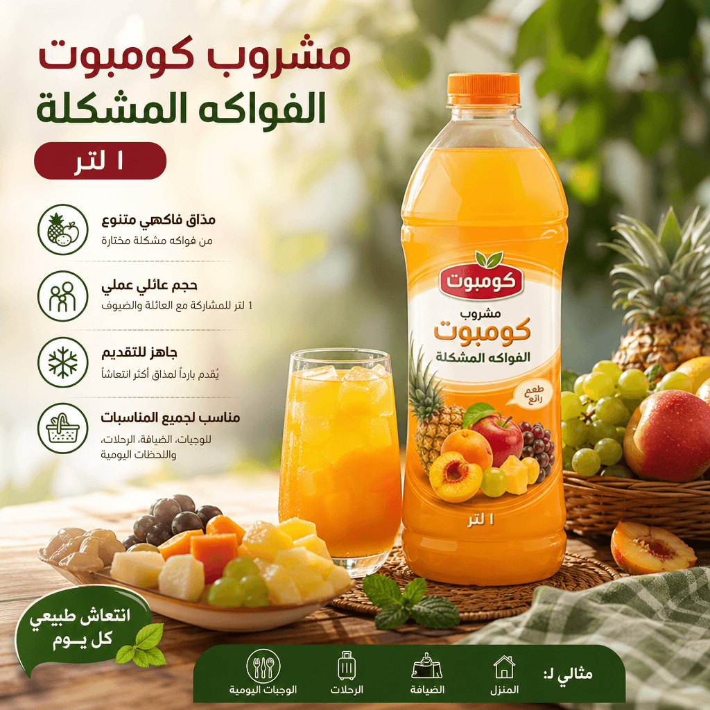 Mixed Fruit Compote Drink 1L