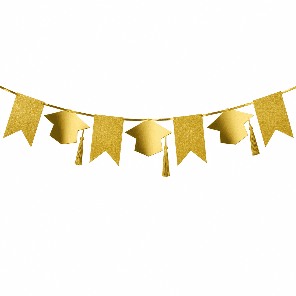 Graduation Party Banner Gold