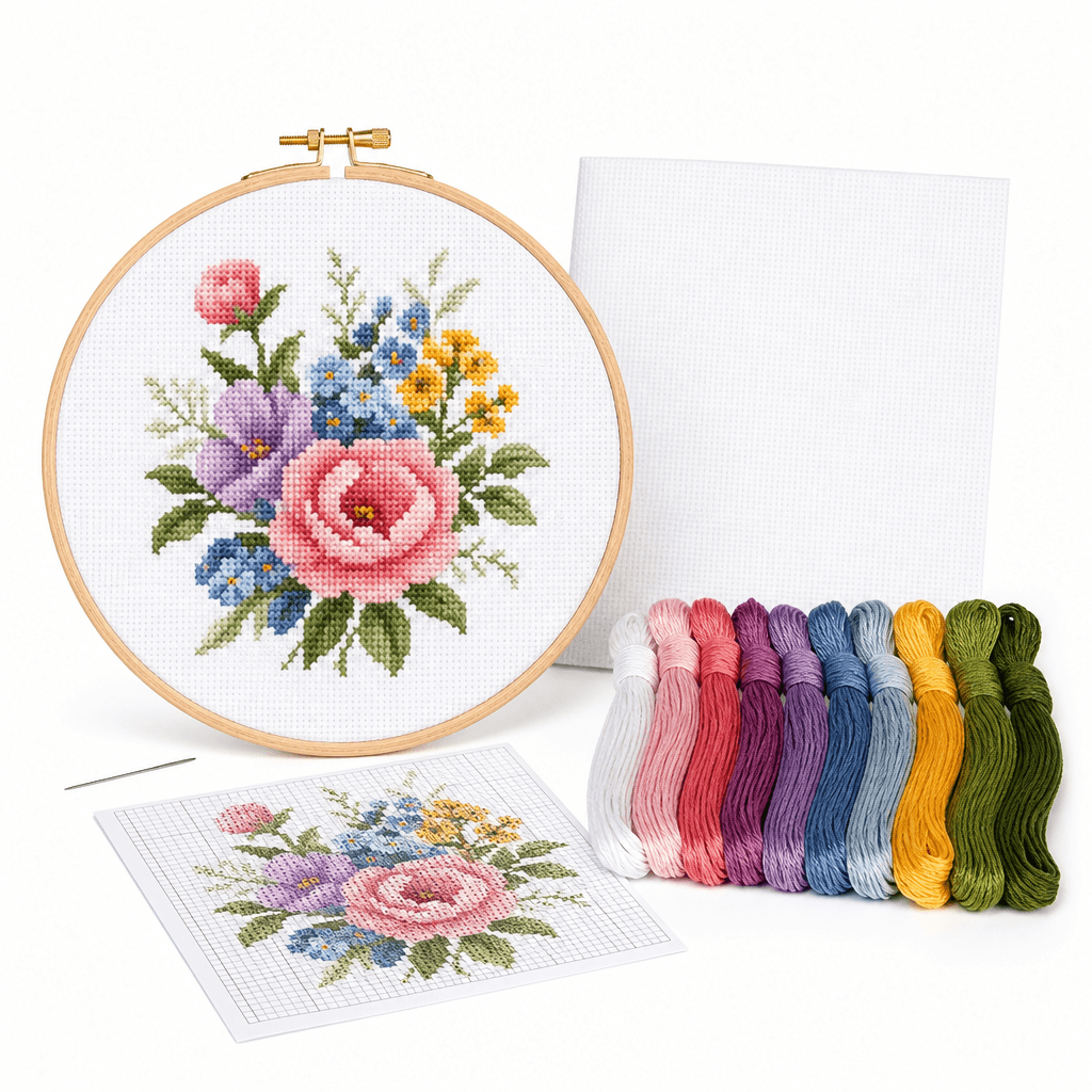 DMC Cross Stitch Kit Floral