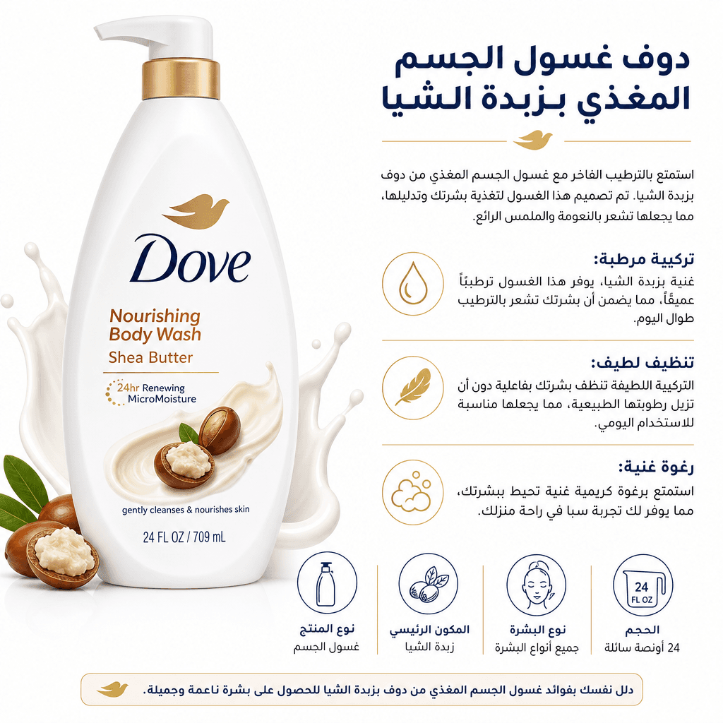 Dove Nourishing Body Wash Shea Butter