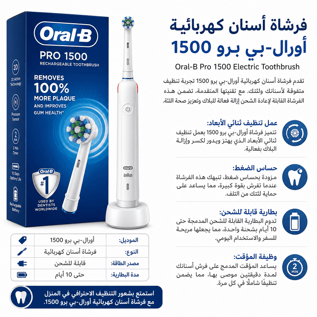 Oral‑B Pro 1500 Electric Toothbrush