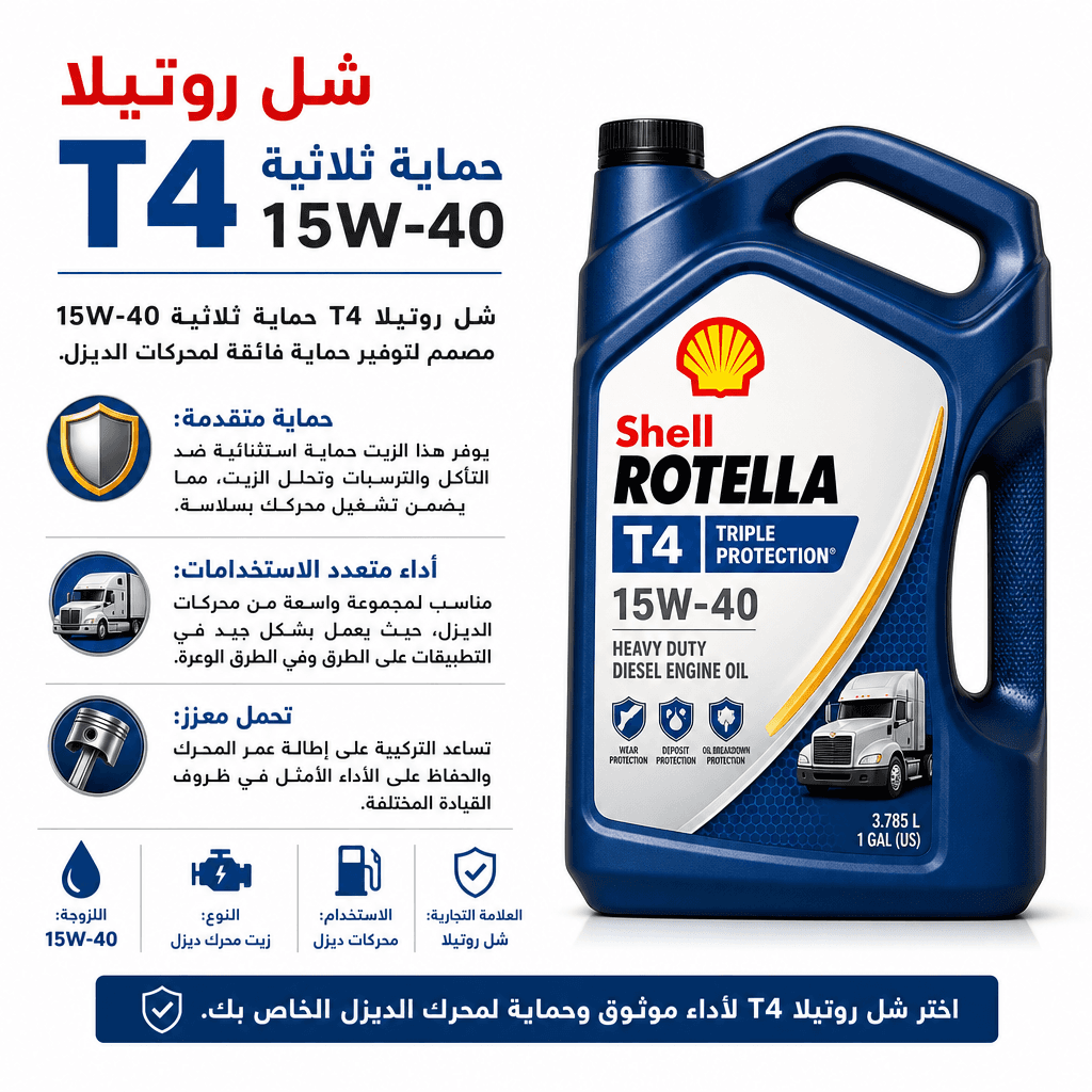Shell Rotella T4 Triple Protection 15W‑40