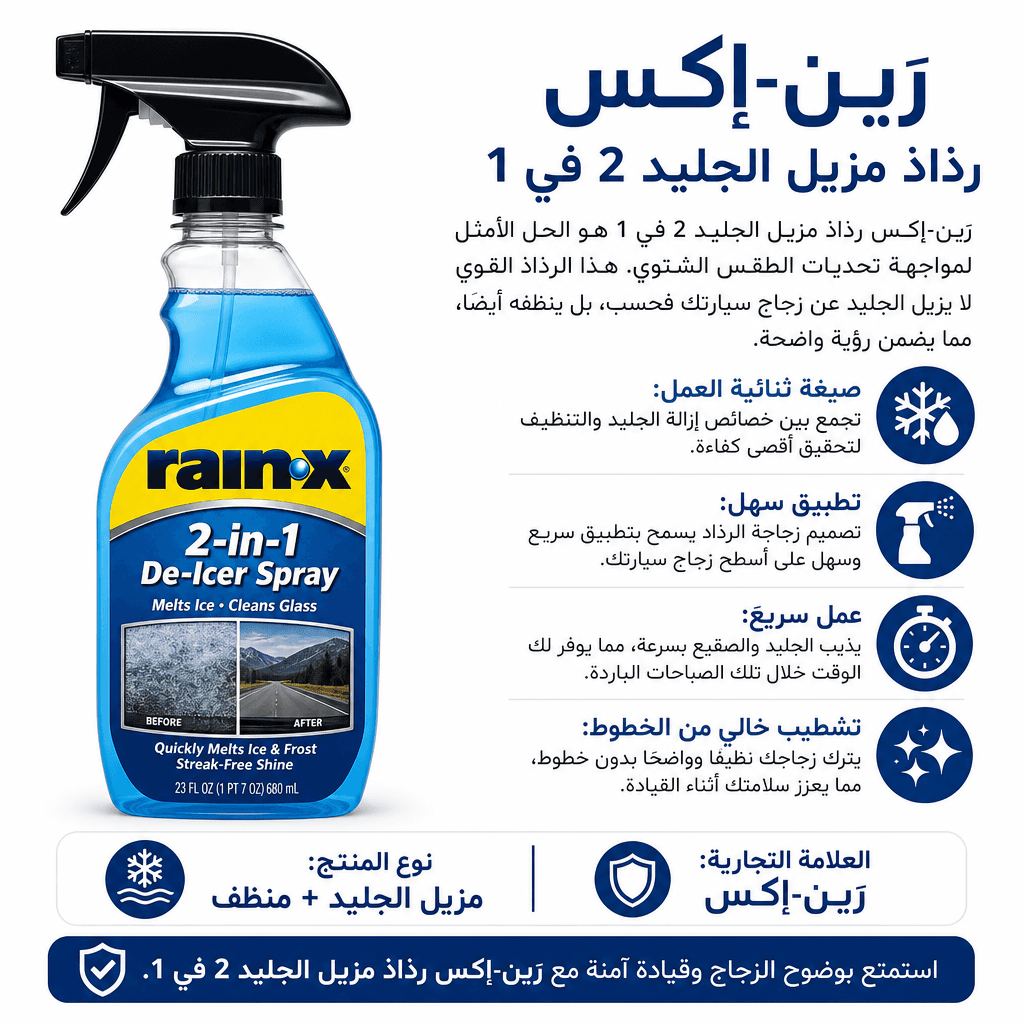 Rain‑X 2‑in‑1 De‑Icer Spray