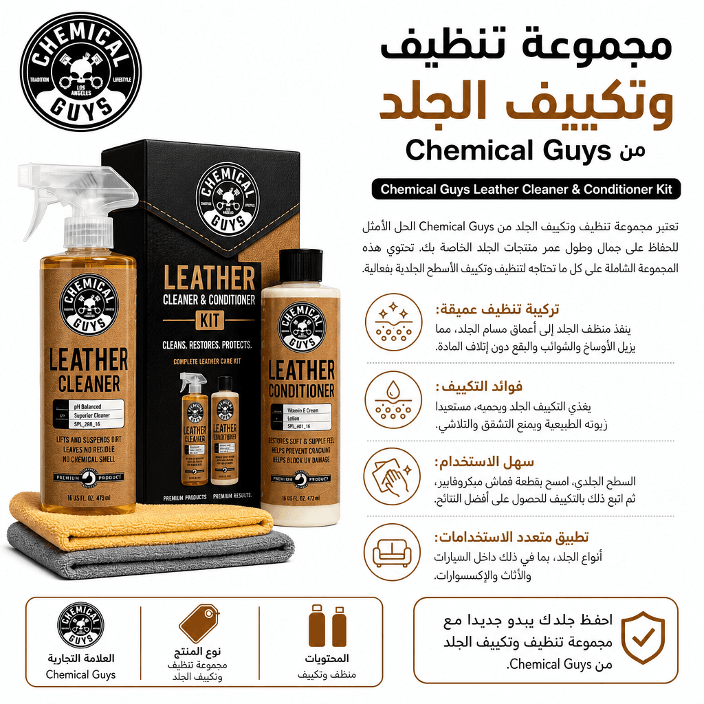 Chemical Guys Leather Cleaner & Conditioner Kit