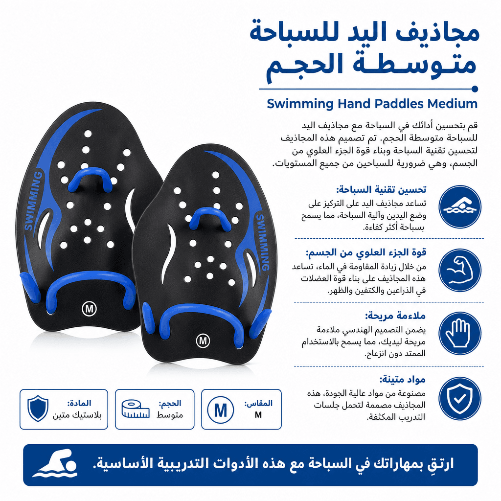 Swimming Hand Paddles Medium