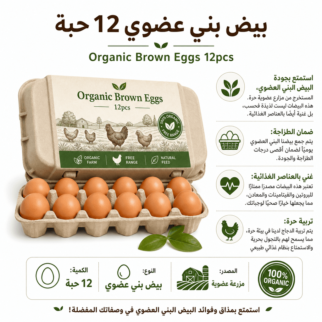 Organic Brown Eggs 12pcs