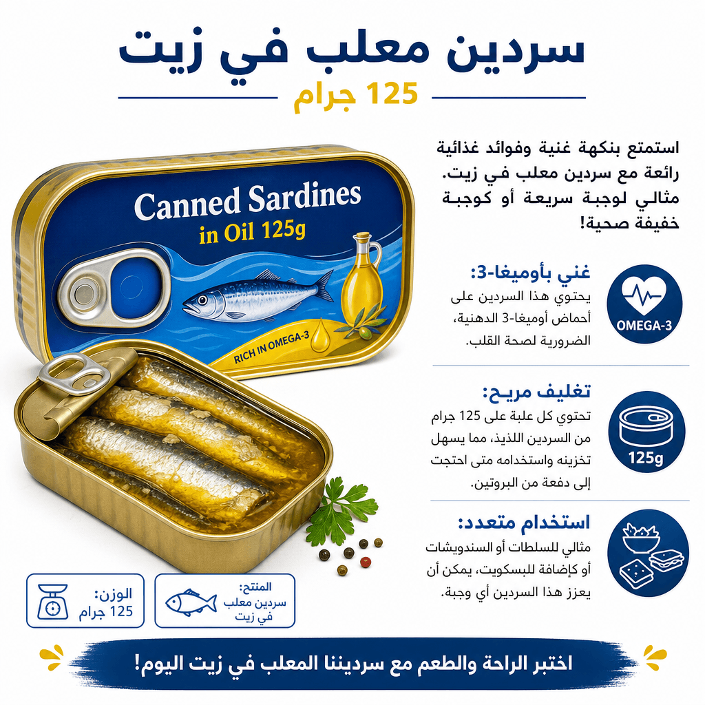 Canned Sardines in Oil 125g