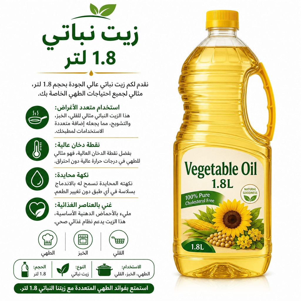 Vegetable Oil 1.8L