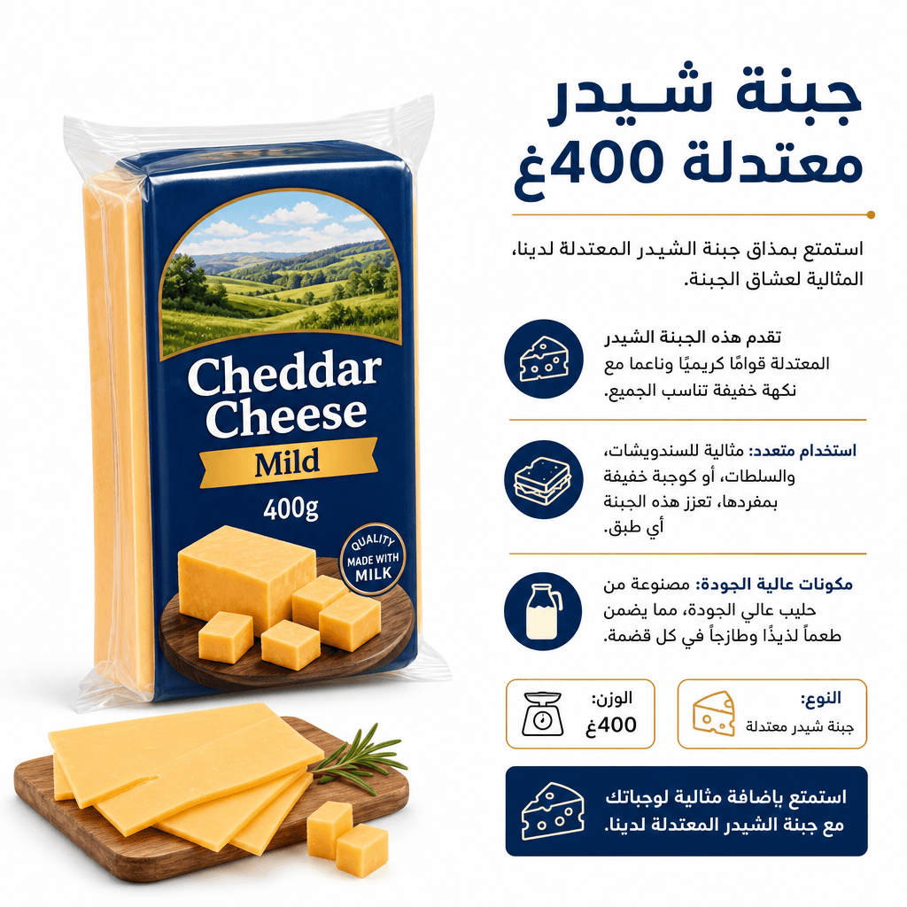 Cheddar Cheese Mild 400g