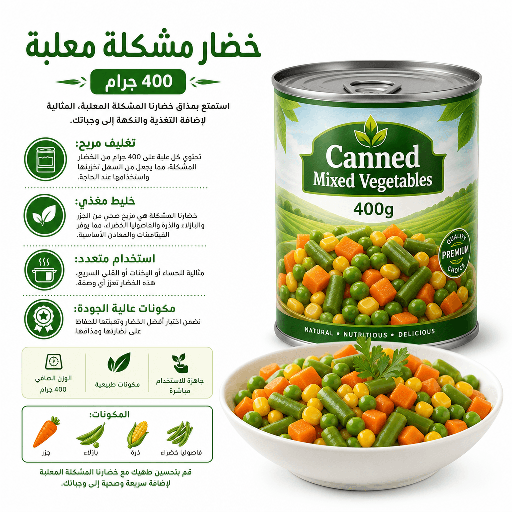 Canned Mixed Vegetables 400g