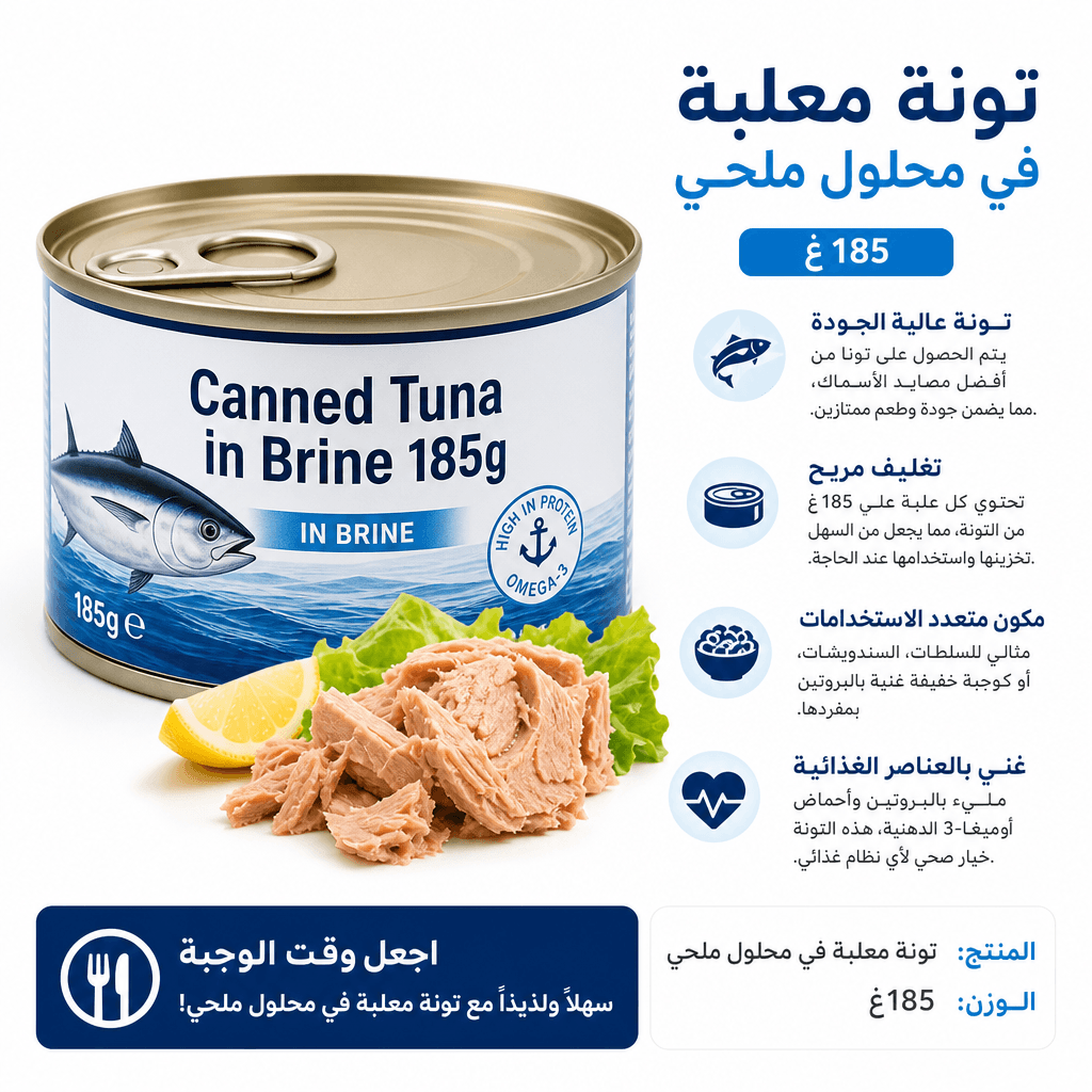 Canned Tuna in Brine 185g