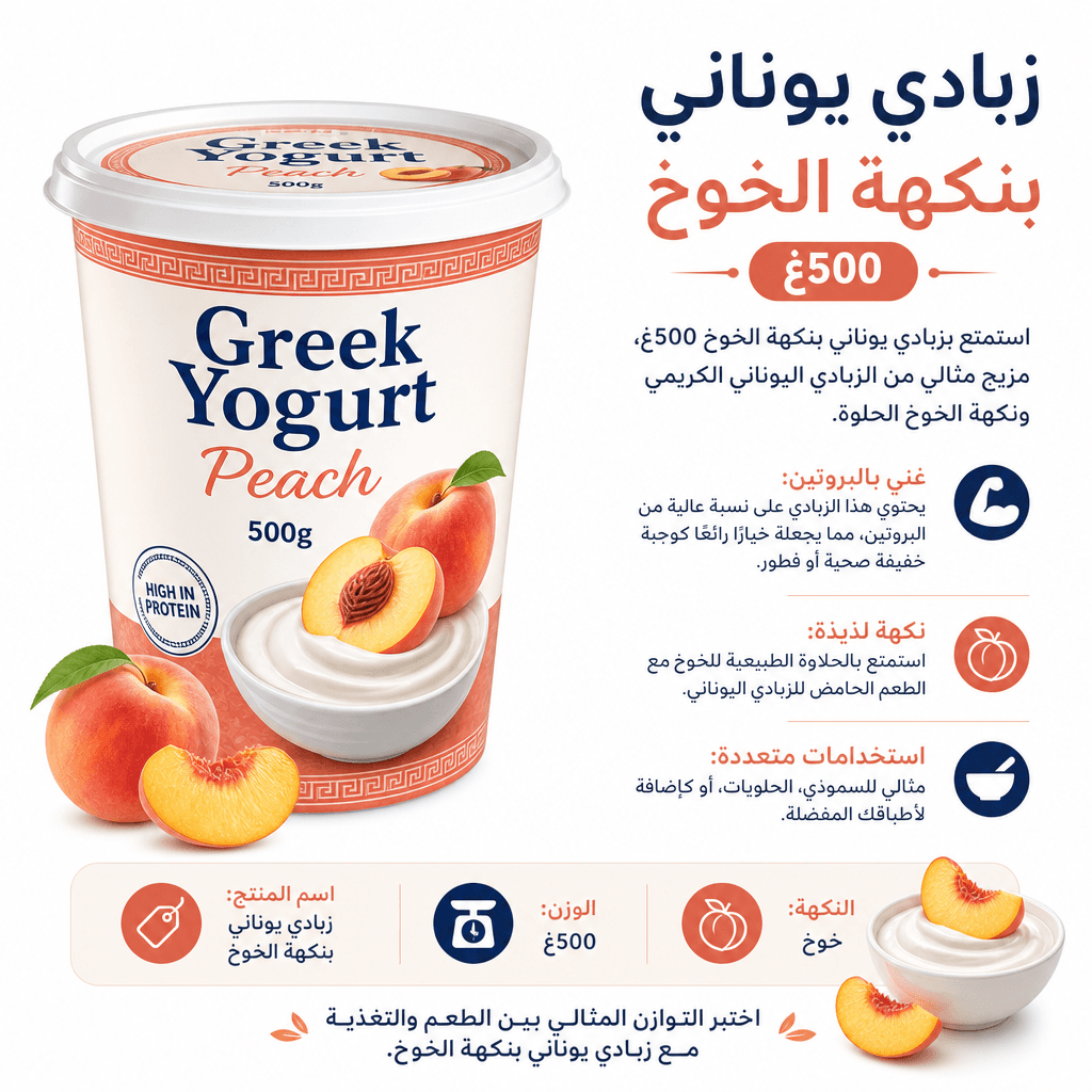 Greek Yogurt Peach 500g
