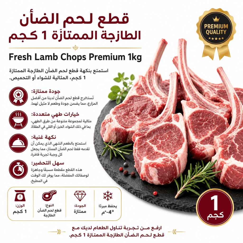 Fresh Lamb Chops Premium 1kg