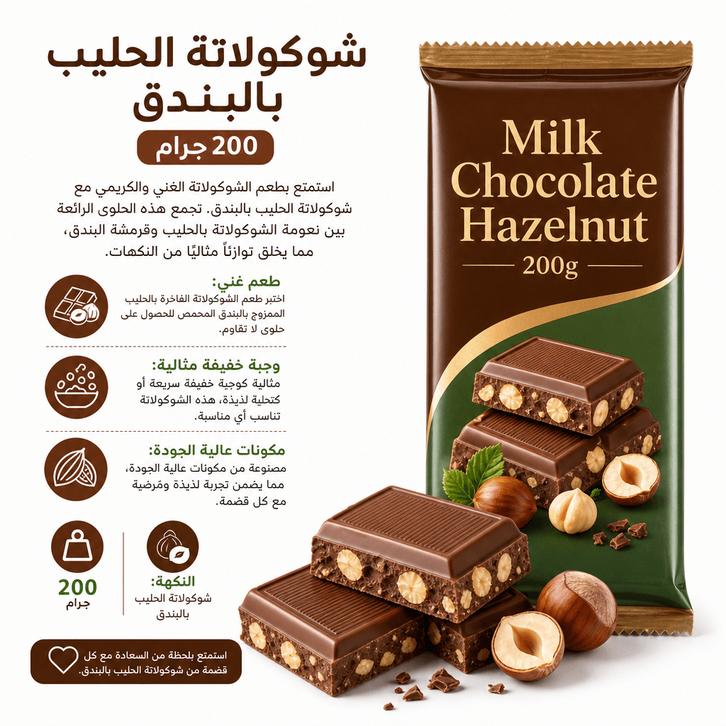 Milk Chocolate Hazelnut 200g