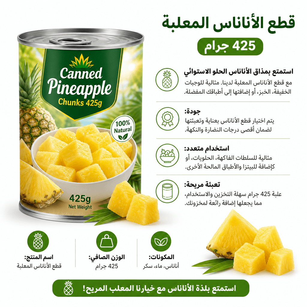 Canned Pineapple Chunks 425g