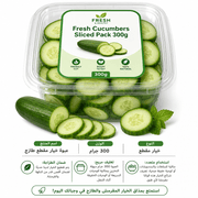 Fresh Cucumbers Sliced Pack 300g product image