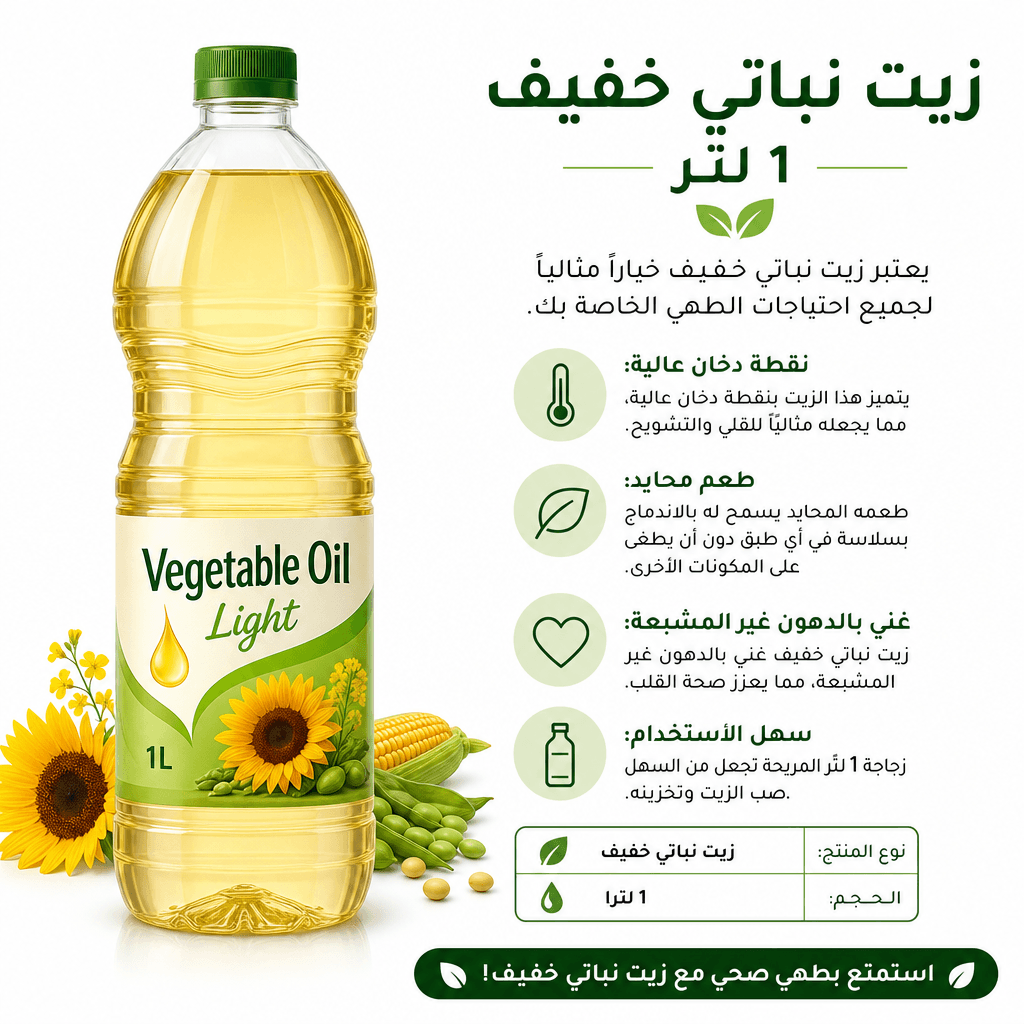 Vegetable Oil Light 1L