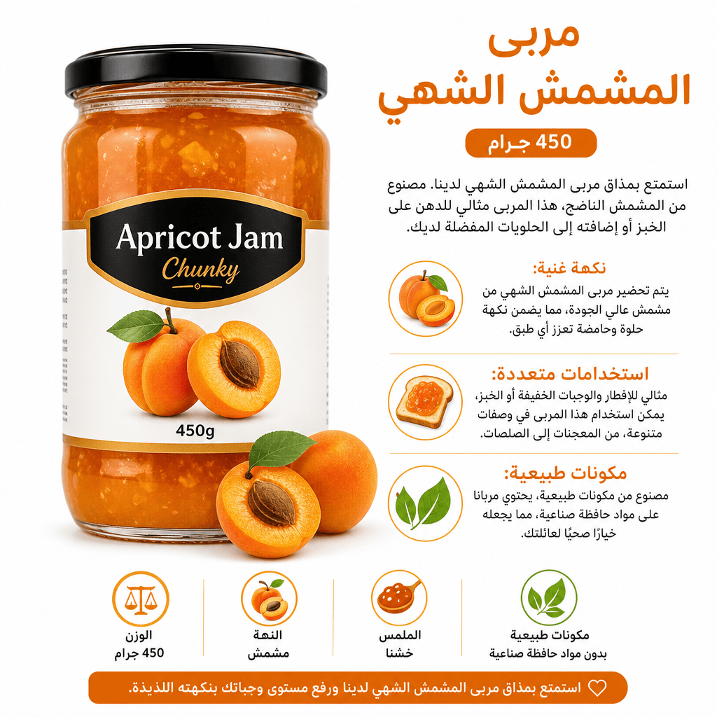 Apricot Jam Chunky 450g