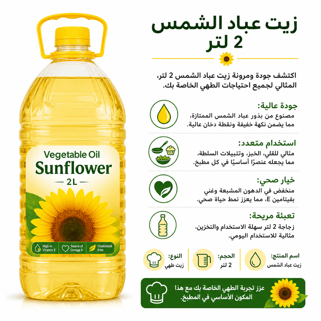 Vegetable Oil Sunflower 2L