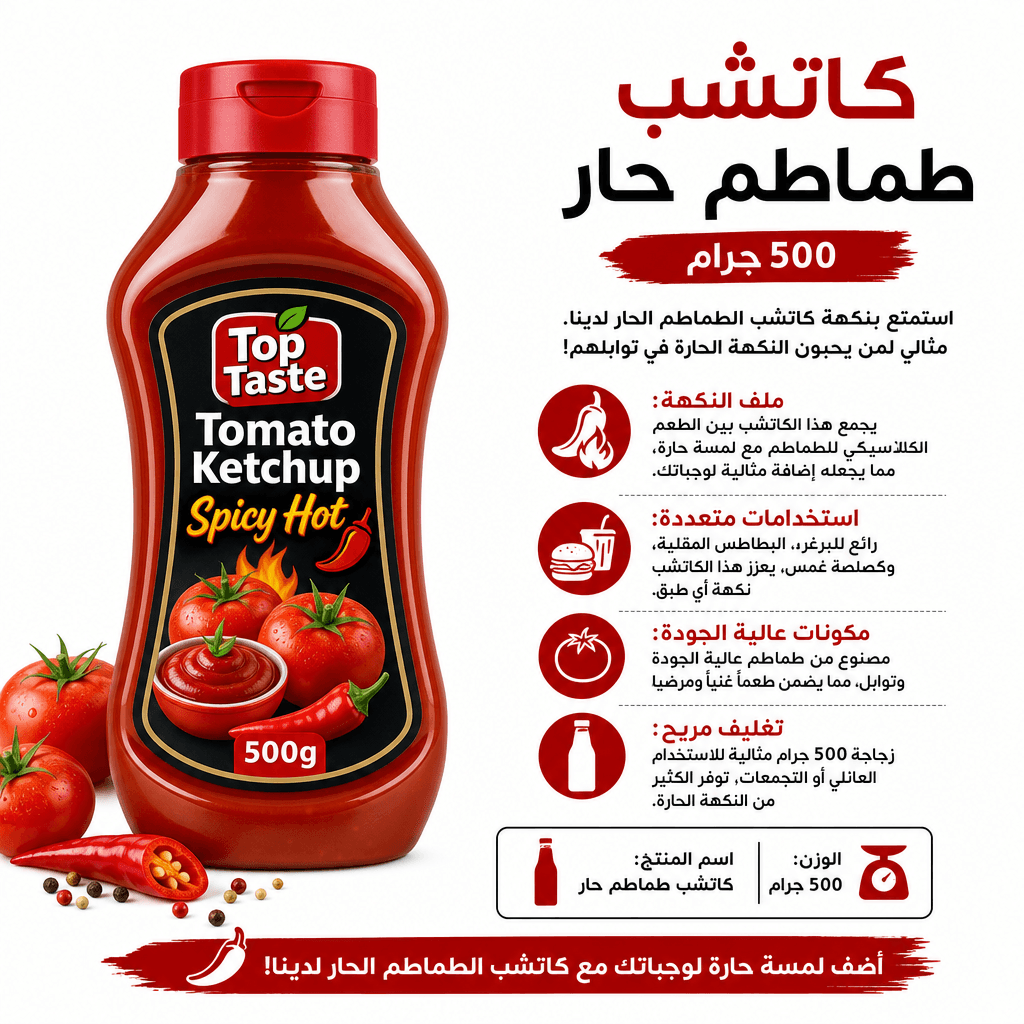 Tomato Ketchup Spicy Hot 500g