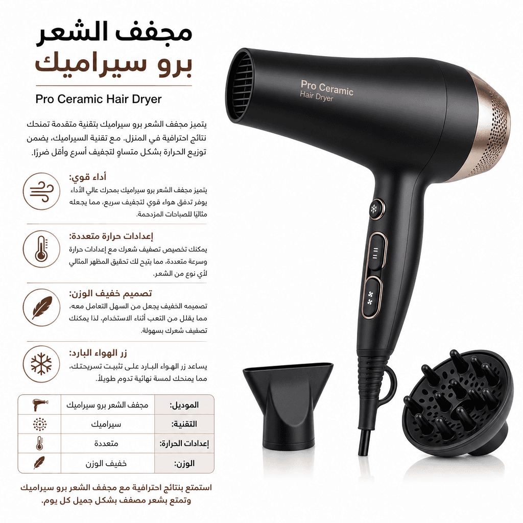 Pro Ceramic Hair Dryer