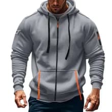 Men's Zippered Hoodie product thumbnail 1