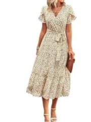 Women's Floral Wrap Midi Dress product image