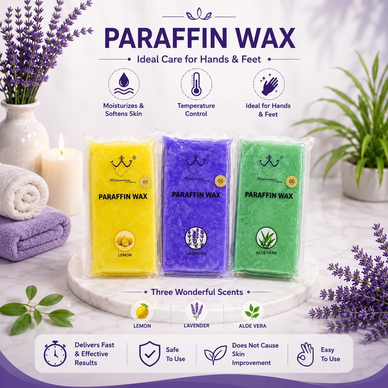 Konsung Paraffin Wax Heater With 450G Paraffin Wax Bath Bundle