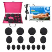 17pcs/set lava Natural Energy Massage stones massage stone hot spa rock basalt stone with heater box 110-220V product image