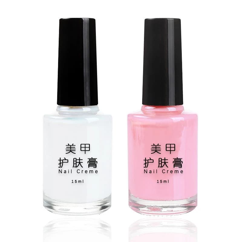 manicure anti-spill glue nail polish glue peel off Cross-border , anti-spillable skin care cream, white 15ml protective glue