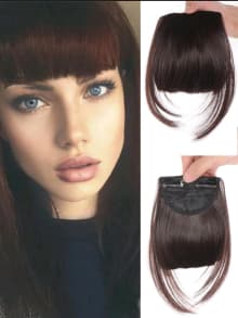 synthetic red brown bangs hair extension product thumbnail 1