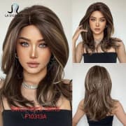 Heat-Resistant Synthetic Wig,Short Hair With Bangs, Model SWLC3072-1BR16-F10313A product image