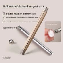 2 In 1 Nail Cat Eye Magnet And Super Strong Magnetic Ball Purple Pink Aluminum Anti-Mistouch Salon Home Manicure DIY Nail Tool product thumbnail 1