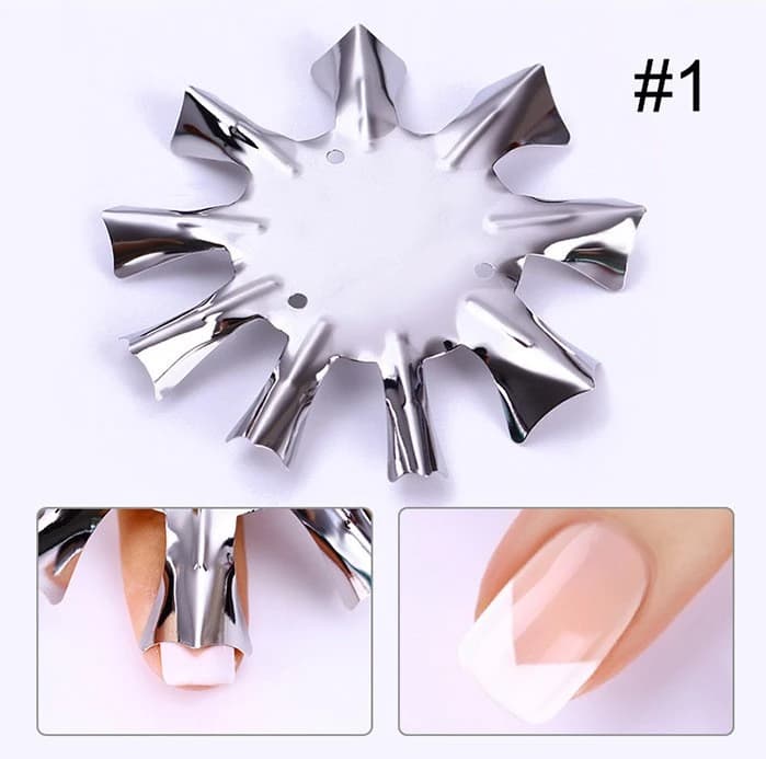 Nail Art Tools Set French nail art plastic steel plate model 18 French sticker crystal nail making templates