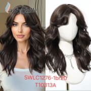 Heat-Resistant Synthetic Wig,Short Hair With Bangs, Model SWLC1276-1BR20-T10313A product image