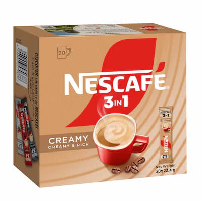 Nescafé 3-in-1 Creamy Latte, 22.5g, 20 Sachets