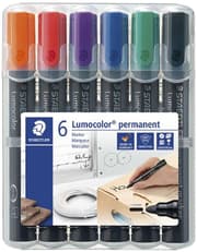 Staedtler Lumocolor Bullet Permanent Markers Pack of 6 product image