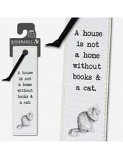 Literary Bookmarks - Books & a Cat product image