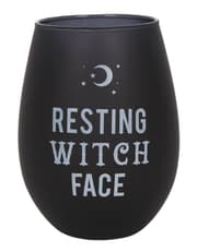 Resting Witch Face Stemless Wine Glass product image