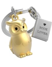 Metalmorphose Iconic Owl & Book Keychain product image