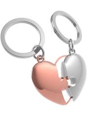 Metalmorphose Pink & Silver Heart Puzzle Keychain product image