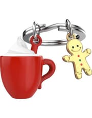 Metalmorphose - Gingerbread Man with Hot Chocolate Keychain product image