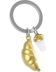Metalmorphose - Croissant and Coffee Cup Keychain product image