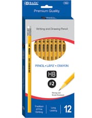 Bazic Pre-Sharpened Premium Yellow Pencil 12/Pack product image